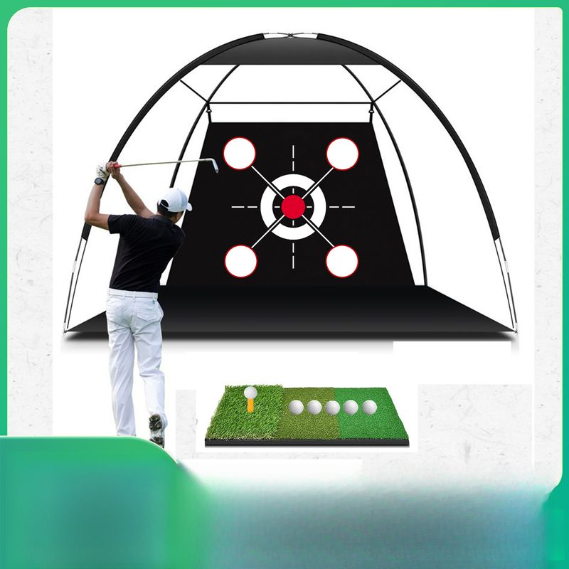 Small Indoor Golf Hitting Portable Chipping Practice Net Set_voghion.com