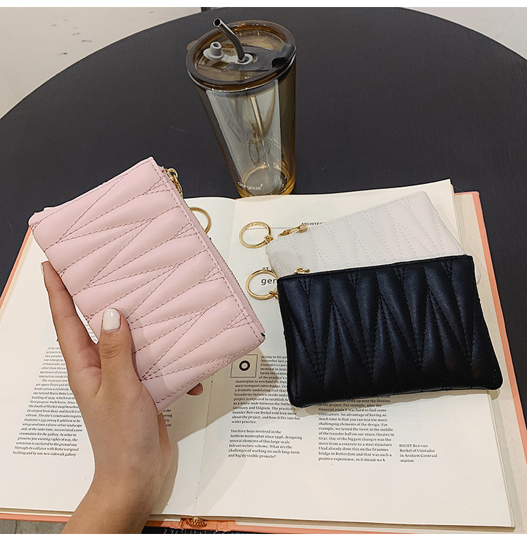 2023 Spring New Fashion Trend Short Wallet Women's Simple and Versatile Change Card Key Storage Bag_voghion.com