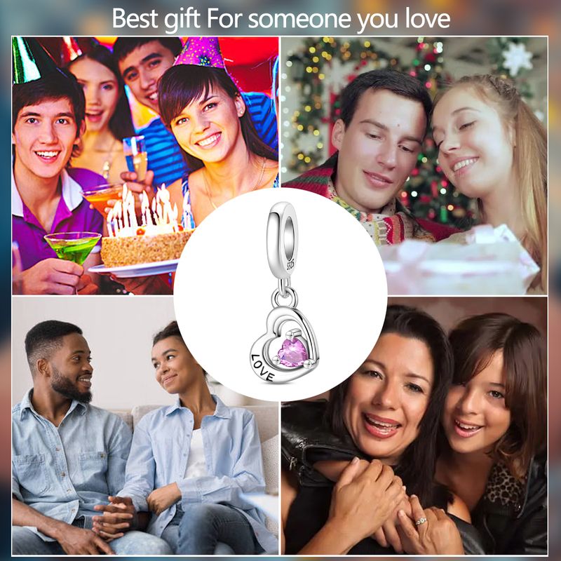 Heart Bead Charm, Genuine Sterling Silver Beads Charm_voghion.com