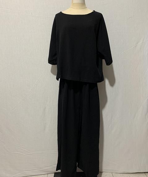 Damen große Größe Anzug Leinen Freizeit lose einfarbig Anzug zweiteiliger Anzug_voghion.com