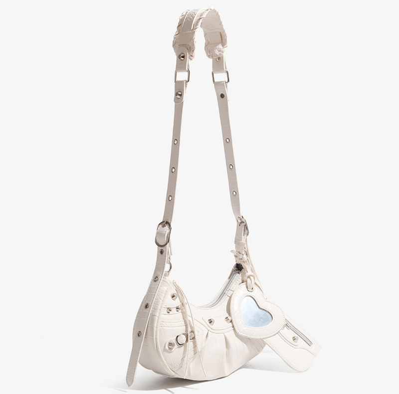 2024 Nuova borsa a tracolla monospalla di lusso con nappa e rivetto alla moda e alla moda, borsa da donna, borsa da moto, borsa da ascella_voghion.com