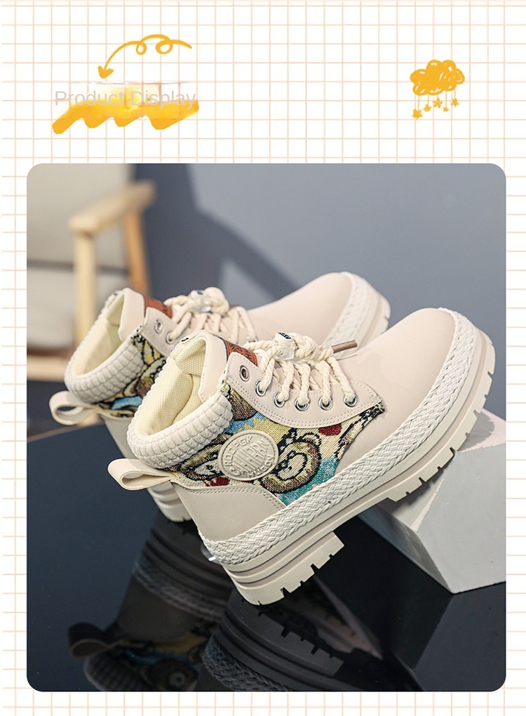 Parent-child Martin Boots Cargo Knight Boots Boys And Girls' Shoes Medium And Large Children_voghion.com