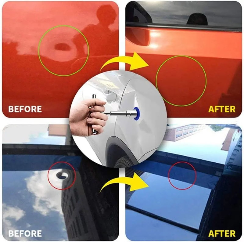 Universal Car Hail Pit Sagging Repair Tools Dent Metal T Pull Suction Cup Kit For Auto Remove Dents Tabs Sheet Metal Repair_voghion.com