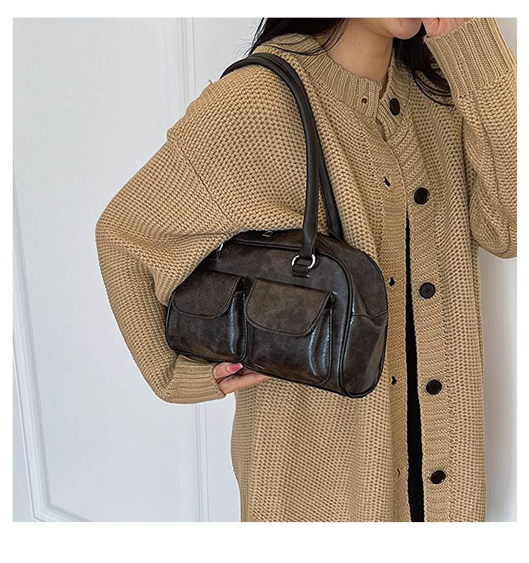 Sac à main vintage, nouveau sac à bandoulière simple minimaliste et élégant, design unique avec grande capacité, parfait pour les déplacements comme sac à main._voghion.com