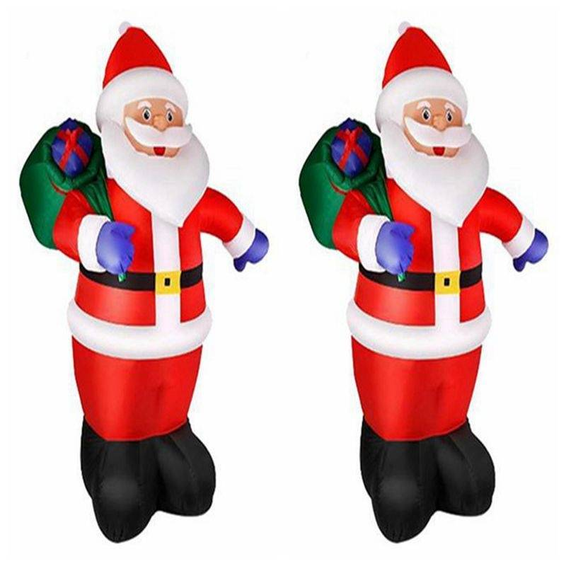 Gartenbedarf Neues 2,4 m aufblasbares Weihnachtsmann-Geschenkpaket für ältere Menschen, Gartendekoration_voghion.com