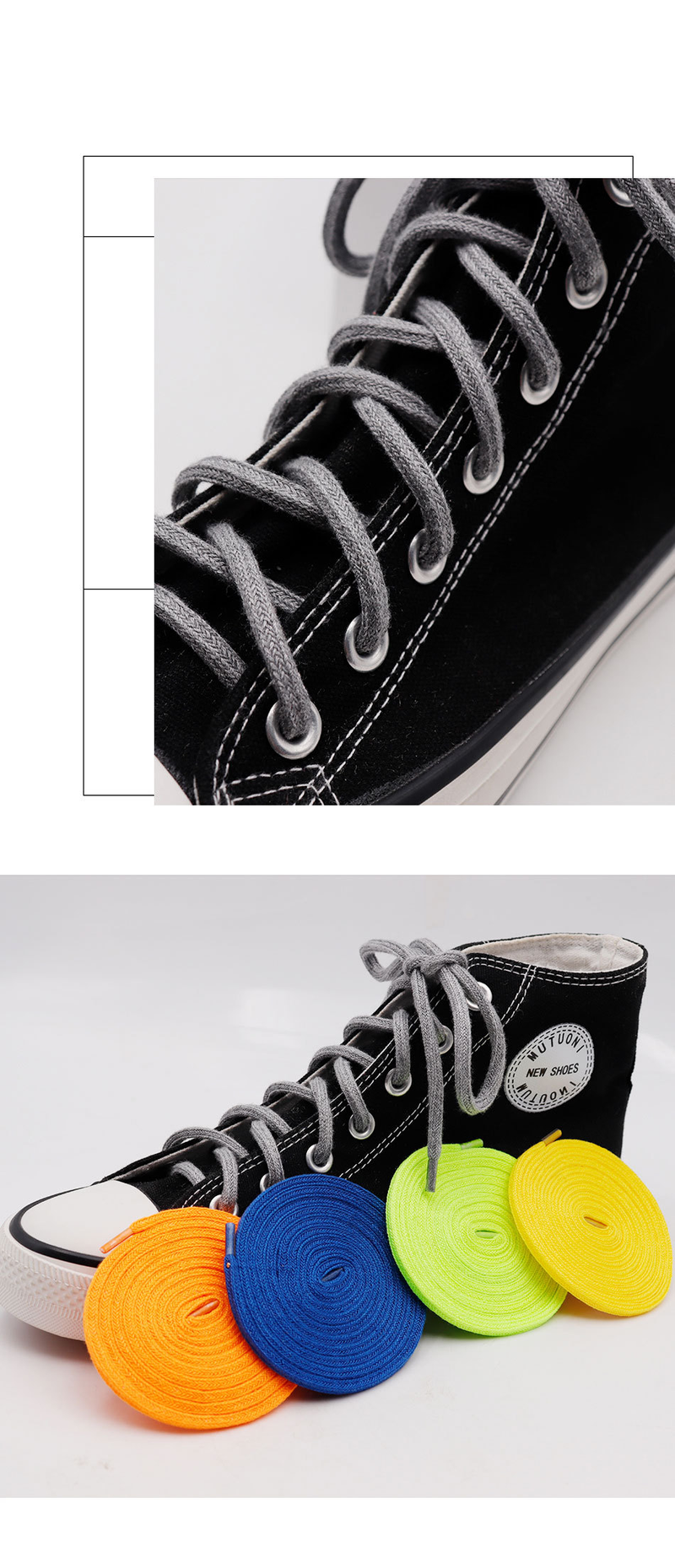Shoelaces 4.5mm Polyester Cotton Square Shoelaces Suitable For 1970s Canvas Shoes, Sneakers, Casual Shoes Decorative Ropes_voghion.com