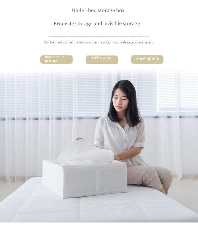Unterbett-Aufbewahrungsbox mit Deckel – Faltbarer Stoff-Organizer für Kleidung, Decken und Schuhe (Griffe mit extra großem Fassungsvermögen, staubdichtes, platzsparendes Design)_voghion.com