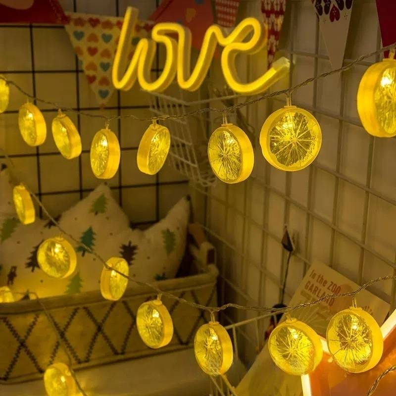 LED Fruit-Shaped String Lights - Purple Grape, Watermelon, Lemon Decor For Kids Room, Party & Stall Ambiance (Battery/USB, Warm White/Multicolor)_voghion.com