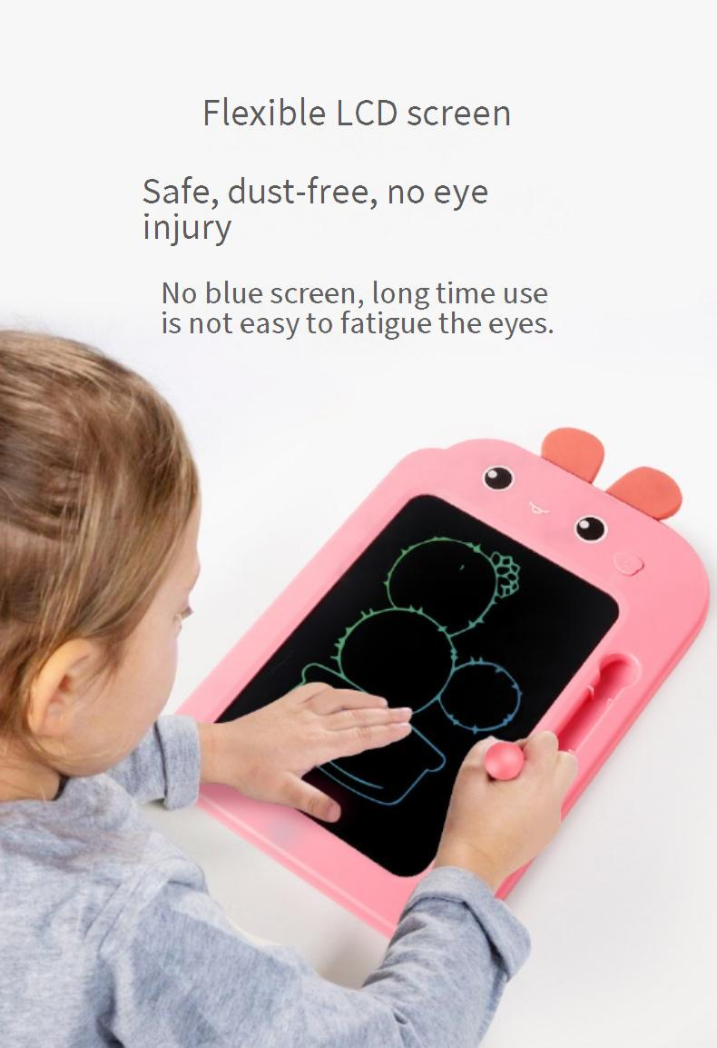 LCD Writing Tablet For Kids - Colorful Drawing & Doodle Board With Erasable Function, Fun Cartoon Designs_voghion.com