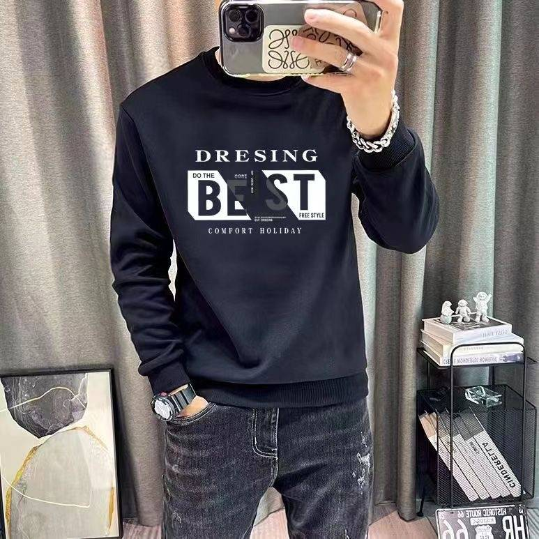 FW25 Passendes Paar-Sweatshirt aus Baumwolle mit Rundhalsausschnitt – Für Sie und Ihn_voghion.com