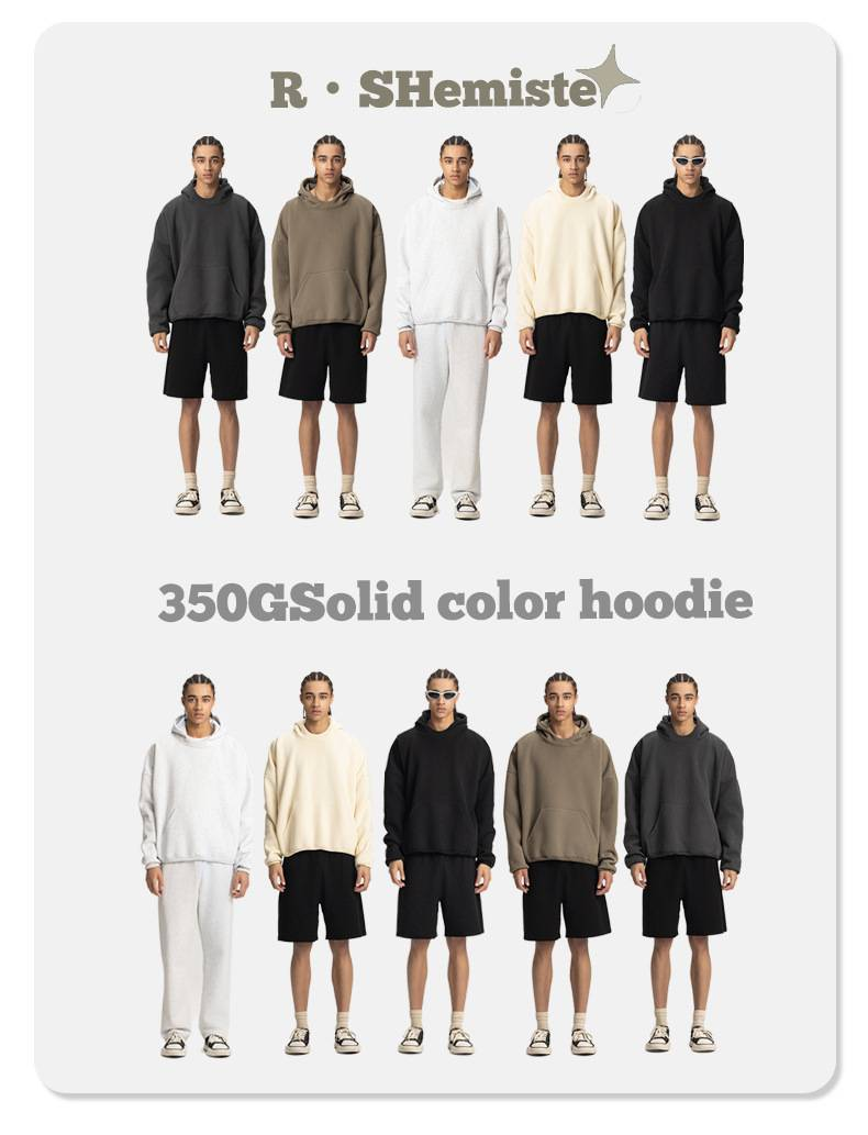 NOKO-Men's | Updated Kanye-style, Short, Wide, INS-inspired Hooded Sweatshirt, Fall/winter Men's Style._voghion.com