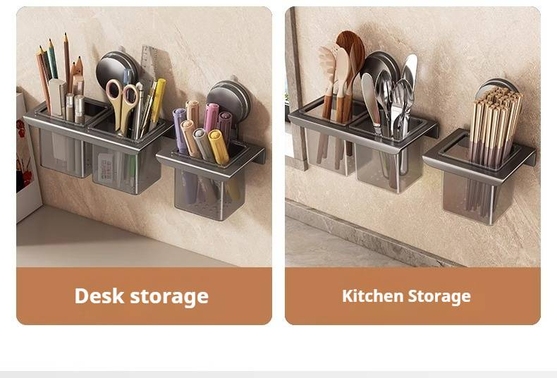 Bathroom Suction Cup Rack Toothbrush Toothpaste Comb Storage Box Wash Basin Cosmetic Pen Storage Tube Vacuum Suction Cup_voghion.com