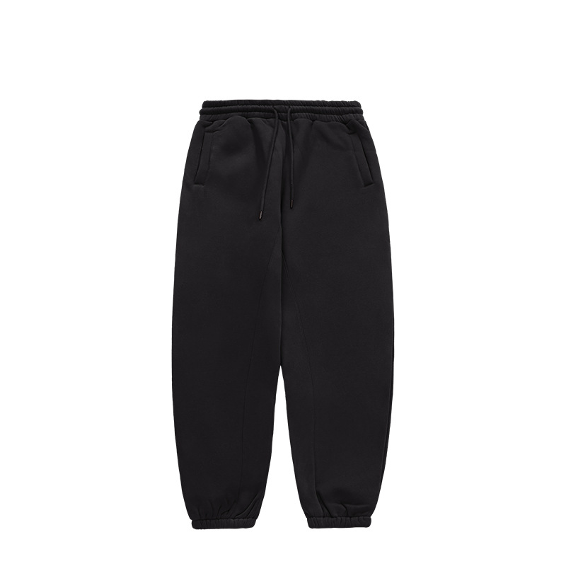 Schwere Fleece-Jogginghose für Herren – 350 g/m² Plüsch-Winterjogginghose mit Bündchen an den Knöcheln (10 Farben, S-XXL) – Gemütliche Lounge- und Streetwear-Hose_voghion.com