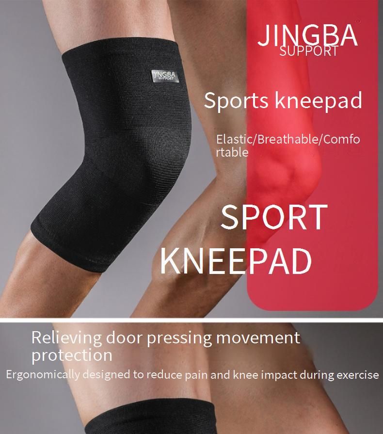JINGBA Knee Brace For Running, Cycling, Hiking & Sports – Breathable Support For Basketball, Gym, Workout (Black, One Size Fits Most)_voghion.com