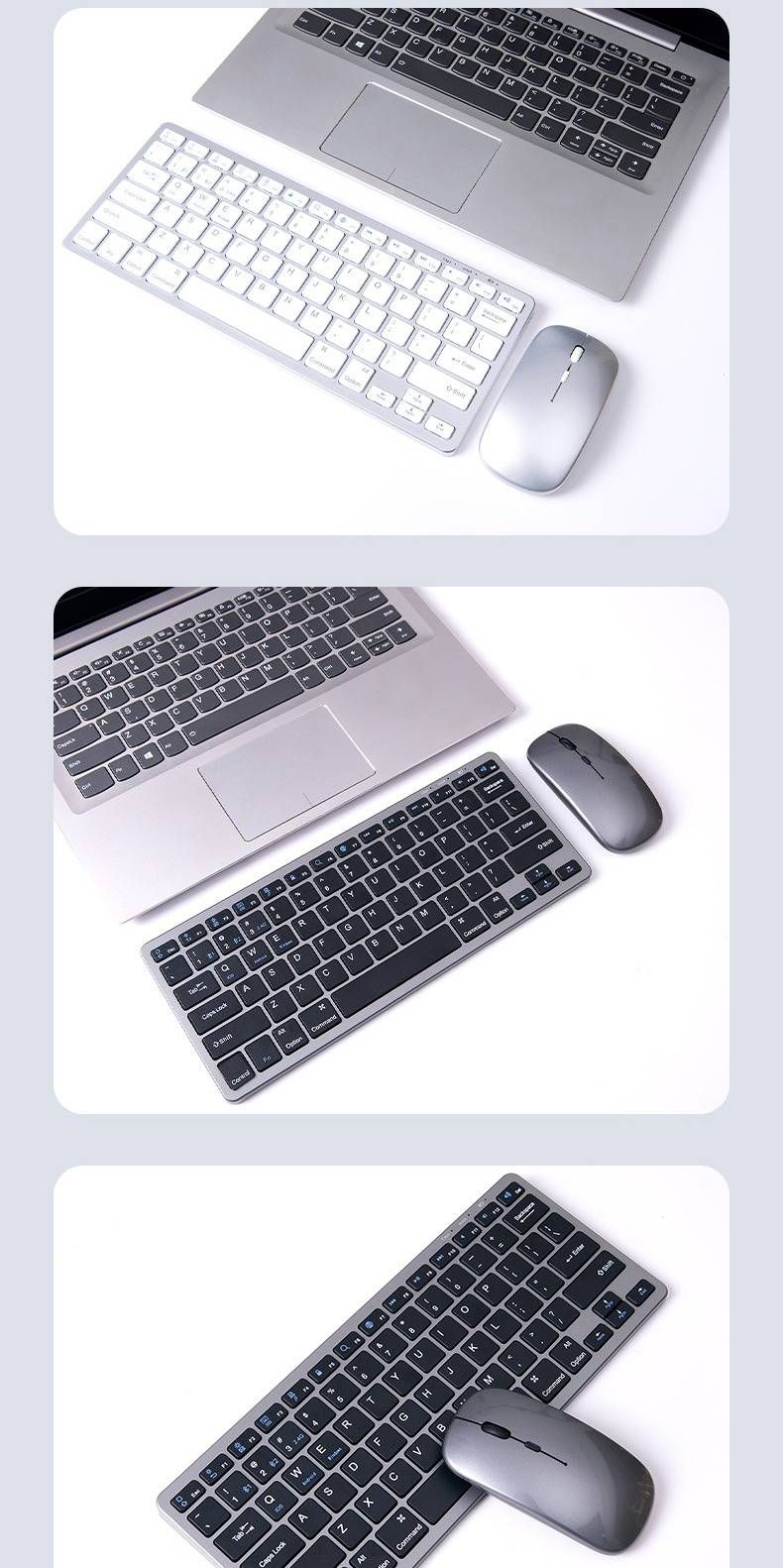 Ensemble clavier et souris sans fil Yixin 922 2,4 GHz + Bluetooth triple mode, design ergonomique, résistant aux éclaboussures, pour PC/ordinateur portable/tablette_voghion.com