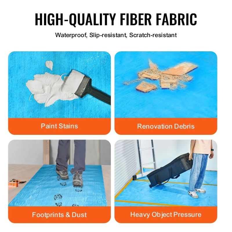 Pellicola per tappetino in fibra di taglio semplice per auto da 84' e facile installazione di protezione del pavimento, pellicola protettiva Shield X, superficie in tessuto a 40_voghion.com