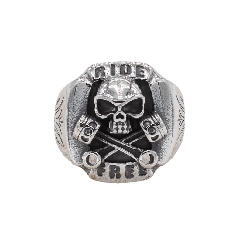 Skull Motorcycle Riding Punk Style Party Unisex Ring_voghion.com