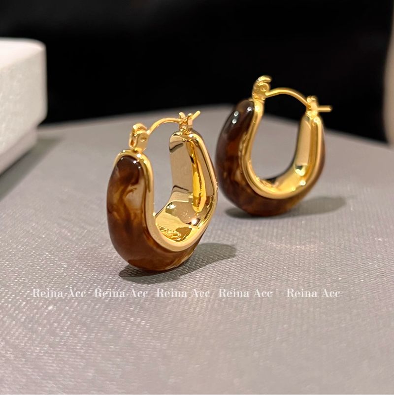 Maillard and Brown 2024 New Unique Design Sense High end Ring Earrings Light Luxury Summer_voghion.com