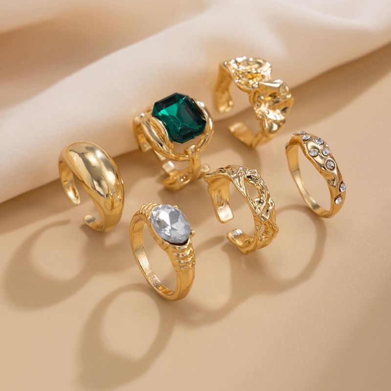 Niche Sweet Cool Ins Geometric Light Luxury Open Set Personality Index Finger Ring_voghion.com