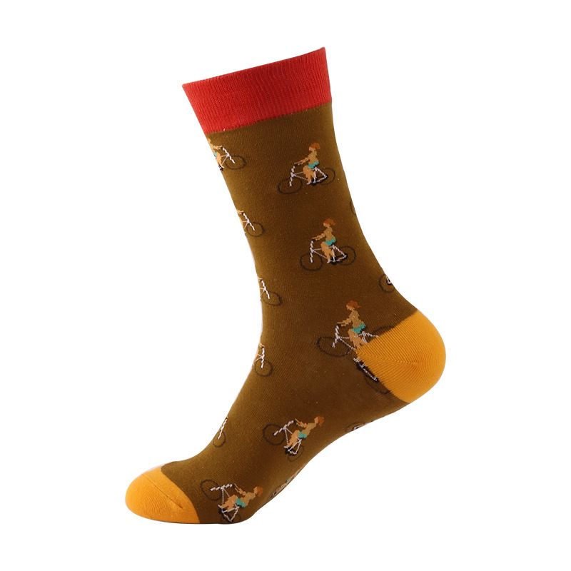 Herbst und Winter Mid-Tube Tide Socken Damen Tide Brand Strümpfe Herren Geometrischer Trend Baumwollsocken_voghion.com