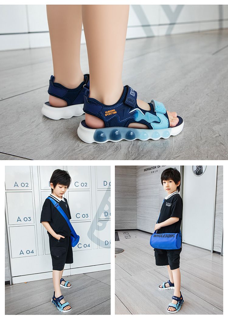 Sandali sportivi da ragazza per bambini 2024 estivi nuovi medi e grandi alla moda Scarpe da spiaggia antiscivolo per bambini_voghion.com