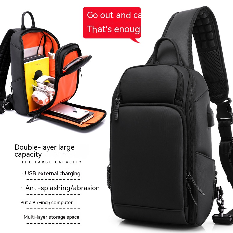 Τσάντα στήθους, ανδρική πολυλειτουργική επιχείρηση, αθλητικά, ταξίδια, χιαστί τσάντα με έναν ώμο_voghion.com