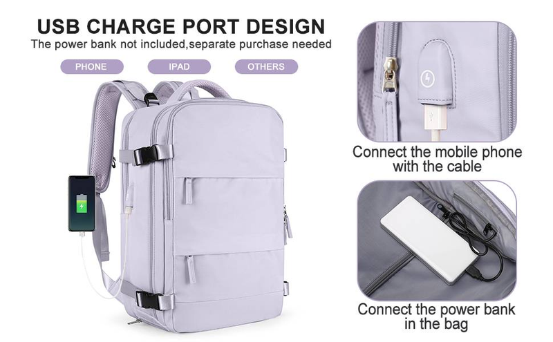 Reiserucksack für Damen, Handgepäckrucksack, TSA-Laptop-Rucksack, Flugzulassung, College-Krankenschwestertasche, lässiger Tagesrucksack fürs Wochenende (klein)_voghion.com