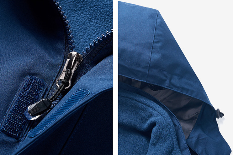Men's Clothing Outdoor Three-in-One Charge Clothes Fleece Waterproof Two-Piece Set for Middle-aged and Elderly People's Warm Mountaineering Suit _voghion.com