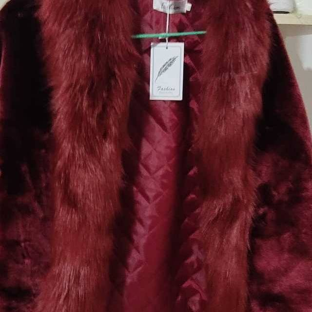 Damenbekleidung Pelzmantel Damen Kurz Langarm Schlank Fuchspelz_voghion.com