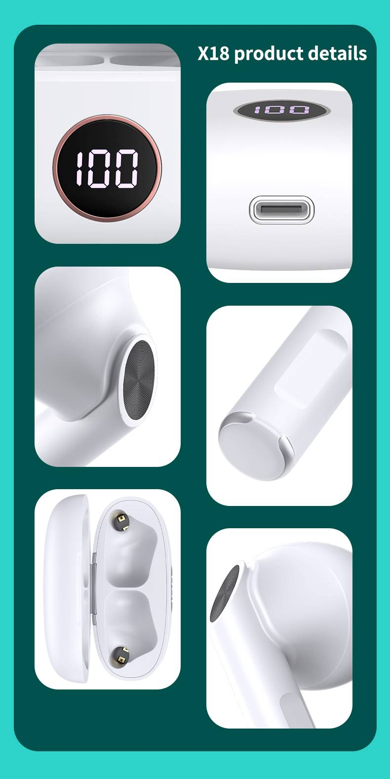 New Design M10 Wireless Earphone Noise Canceling Fiess ENC Earbud In-Ear Headphone_voghion.com