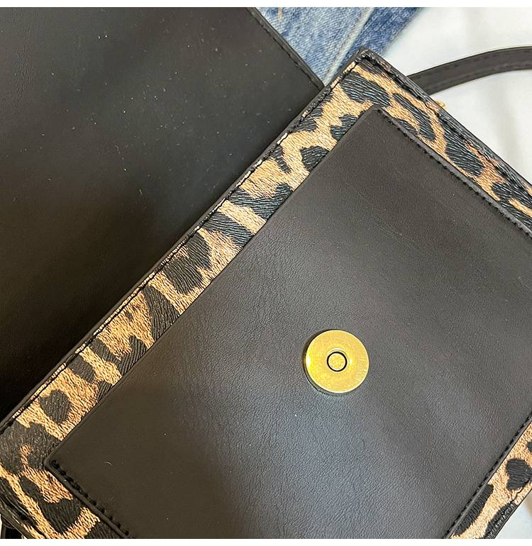 Cross-border Fashion Leopard-print Contrast Small Square Bag 2025 Spring New Shoulder Bag High-grade Messenger Bag_voghion.com