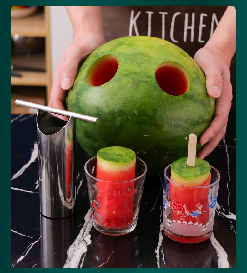 Descorazonador y exprimidor de sandía de acero inoxidable 304: extractor profesional de corazón de fruta para facilitar la extracción de jugo._voghion.com