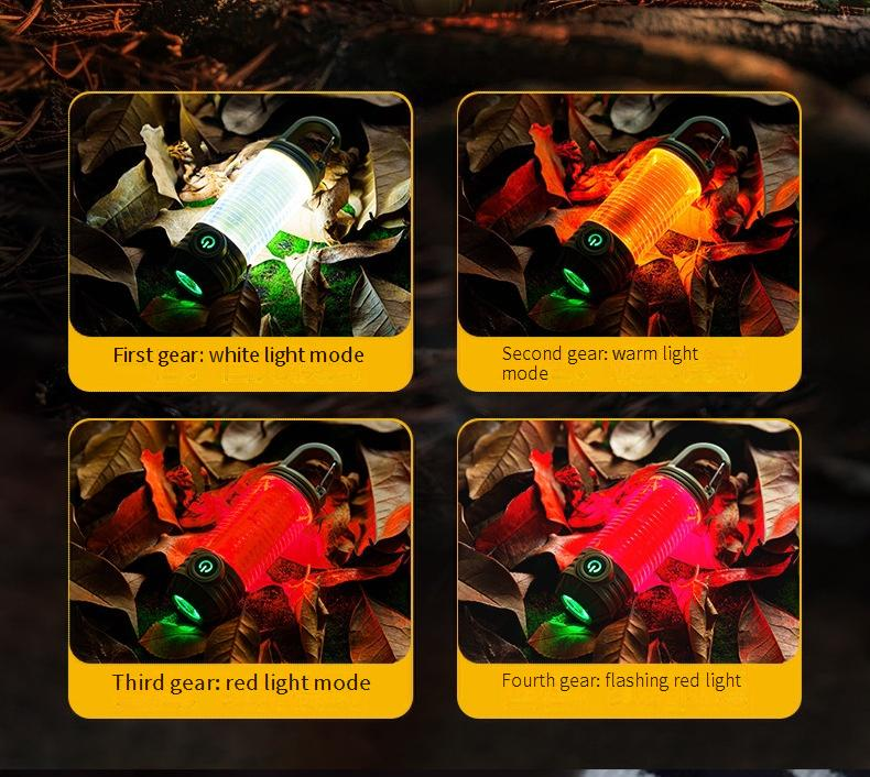 Multifunctional Outdoor Camping Light Portable Strong Light Flashlight Rechargeable Mini Retro Camping Atmosphere Light_voghion.com