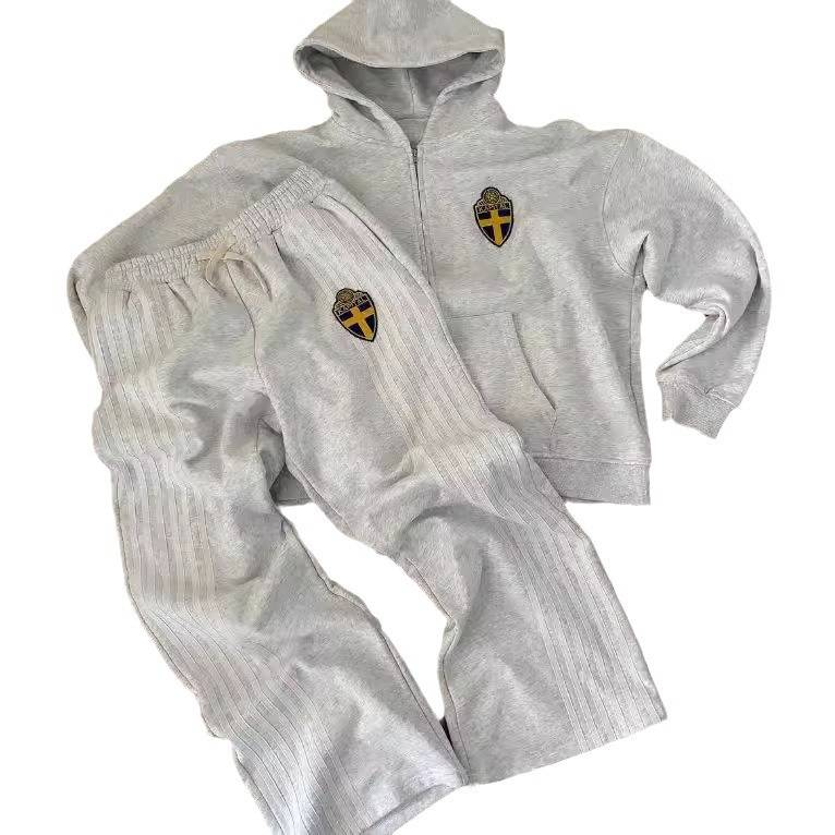 Men's Zip-Up Hoodie Sweater & Jogger Pants Set - Soft Fleece Lined Casual Outfit For Fall Winter Comfort_voghion.com