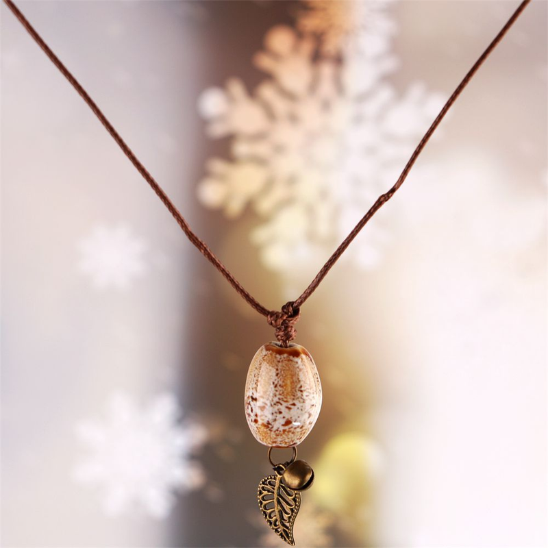 Collane minimaliste Jingdezhen, collane girocollo di nicchia, design di nicchia, ideali come regali per migliori amiche, studenti, coppie, collane con ciondolo_voghion.com