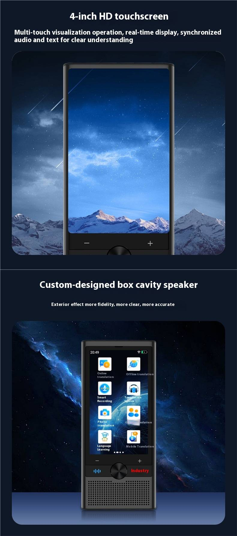 AI Translator Device - Real-Time Voice Interpreter With Offline Mode For English, Japanese, Korean, Vietnamese & Cantonese_voghion.com