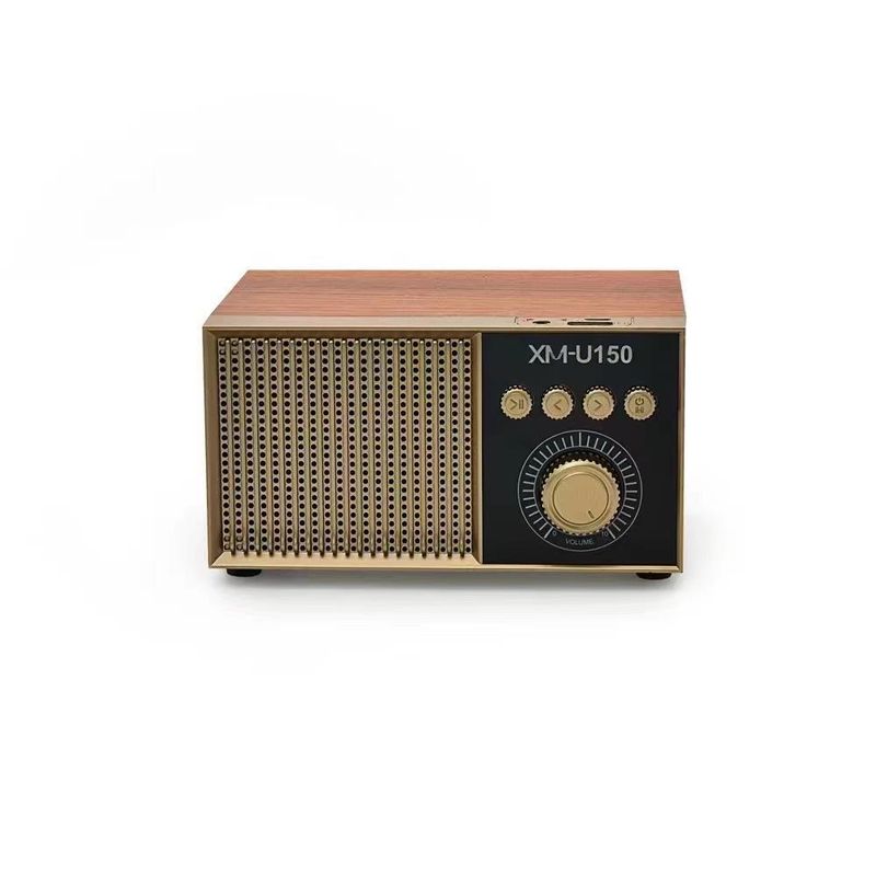 speaker, wireless FM radio, subwoofer, portable wooden Bluetooth speaker XM-U150_voghion.com