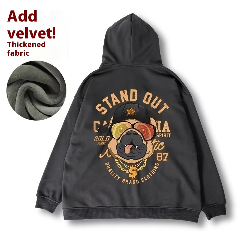 Thin hoodie men's loose zippered hood trendy brand fat plus size cardigan jacket spring and autumn 8XL_voghion.com