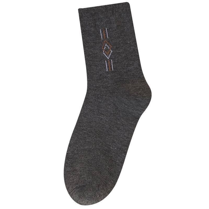 Long Tube Small Diamond Pattern Men's Business Casual Dad Middle-aged Elderly Thickened Autumn And Winter Mid-length_voghion.com