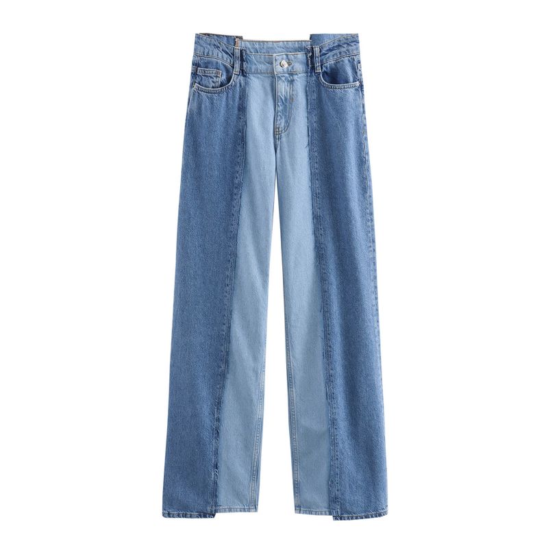 Dametøj 2024 sommer nyt patchwork kjole denim bukser sæt_voghion.com