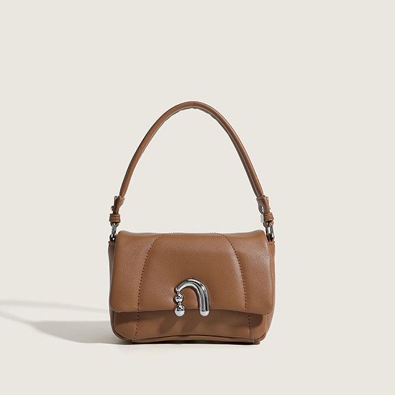 Borsa a tracolla trapuntata alla moda per donna - Elegante mini borsa a tracolla con chiusura magnetica, piccola borsa a mano in rosa, nero e bianco_voghion.com