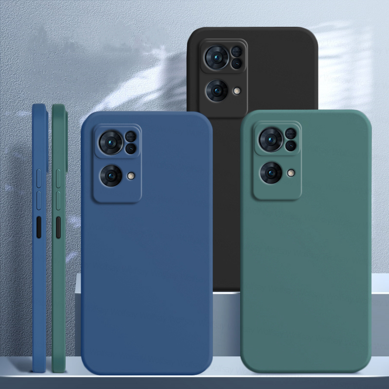 OPPO Reno7 Pro 5G maciņam Reno7 6 5 4 3 Pro Plus vāciņam, triecienizturīgam šķidra silikona mīkstam TPU tālrunim_voghion.com