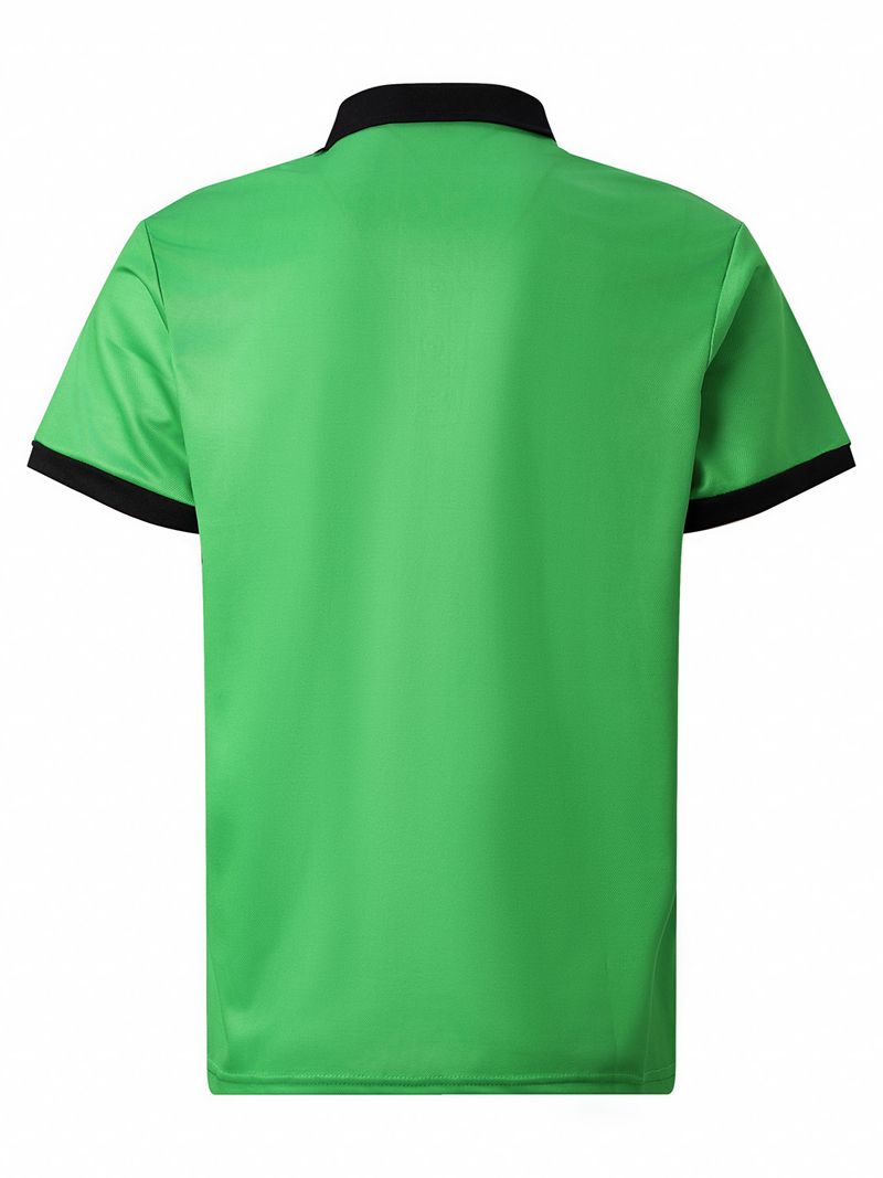 New Cross-border Men's Casual Mesh POLO Shirt Lapel Button Digital Printing Versatile Top_voghion.com