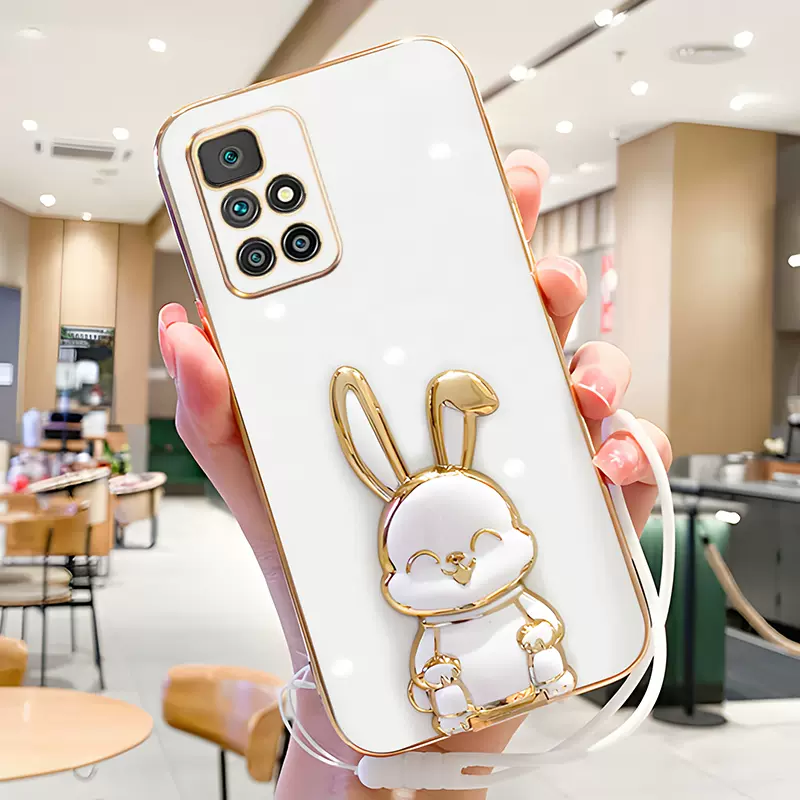 Galvanizáló nyúltartó szilikon tok Xiaomi Redmi Note 12 4g Pro Plus 12pro 5g 11s 10s 12c 10c a1 nyakpántos csuklópánt borításhoz_voghion.com