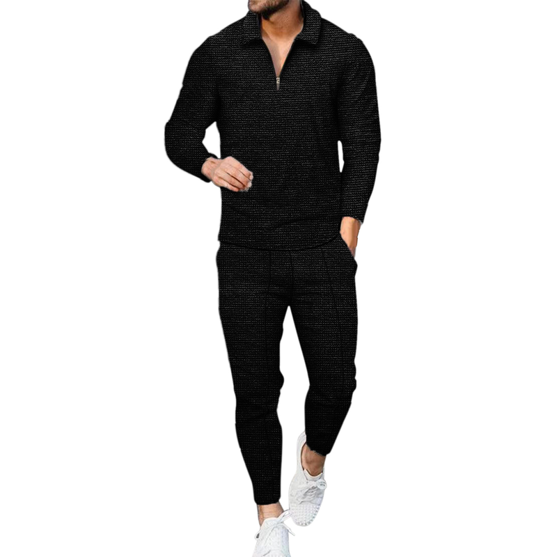2022 Summer Long sleeved Pants Two piece Sports and Casual Men's Set_voghion.com