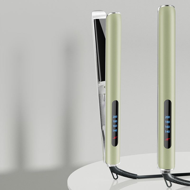 Plancha eléctrica y rizadora de doble uso para el cuidado del cabello, no daña el cabello, ideal para uso en casa, salón de belleza y residencias de estudiantes._voghion.com