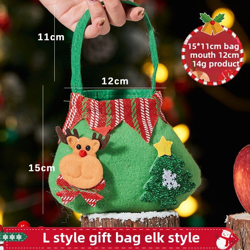 Christmas Applee Bag Barnpresentpåse Julaftonsgodispåse Julgodisinpackningspresentpåse_voghion.com