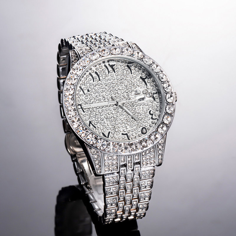 MISSFOX Herren-Armbanduhr, Hip-Hop-Mode, voller Diamanten, hochwertiges Gold, großes Zifferblatt, wasserdichte Quarzuhr_voghion.com