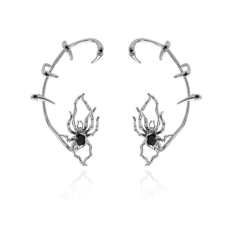 Süße, coole Spinnenmanschette ohne Piercing-Knochen, dunkle Nische, High-End-Feeling, heißes Mädchen, minimalistischer Punk-Ohrclip für Frauen_voghion.com