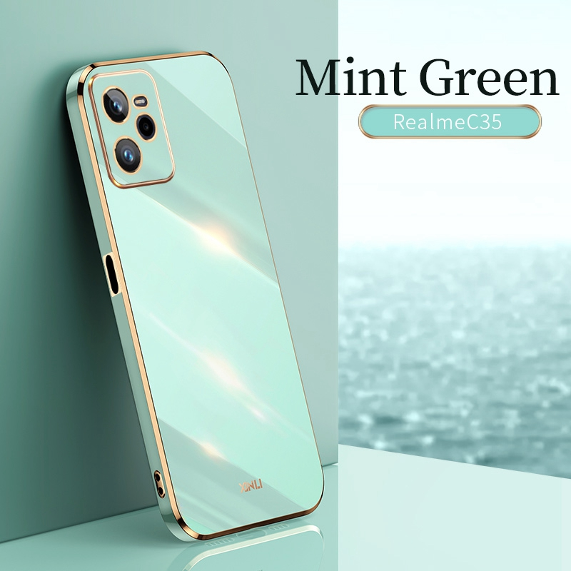 Plating Silicone Case For Realme C35 C31 C30 C21Y C25Y C15 Cover Soft TPU Full Protection Phone Case For Realme Narzo 50_voghion.com